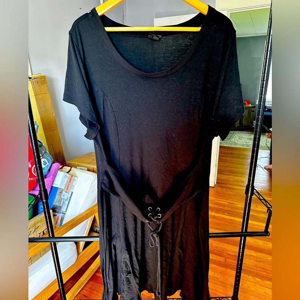 Torrid | belted skater dress | black 3x